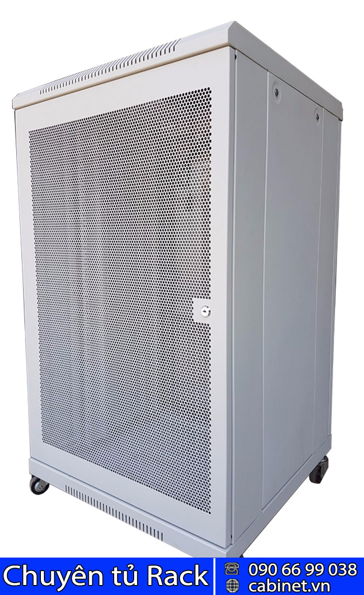 mẫu tủ rack 27u màu trắng