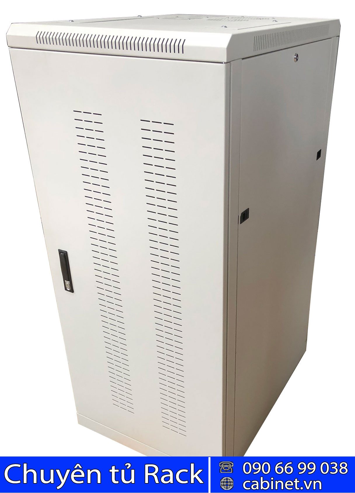 mẫu tủ rack 27u màu trắng