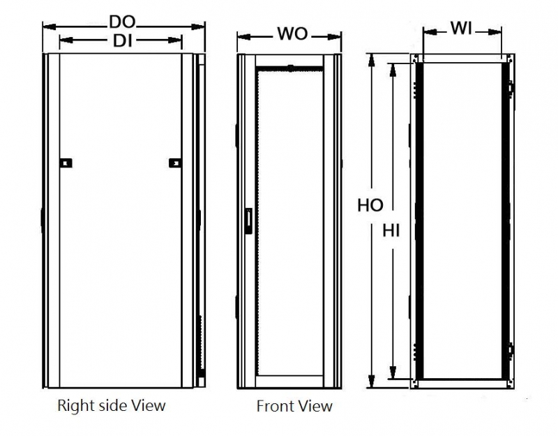 kích thước của tủ iKORACK 42U iKO-4266HV